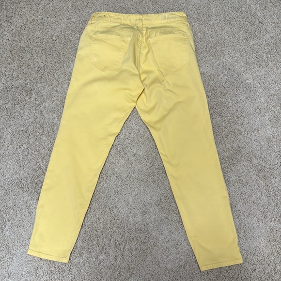 Kut From The Kloth MIA Sunny Yellow Toothpick Skinny Pants 5-Pocket Jeans Sz 6 - Picture 2 of 11